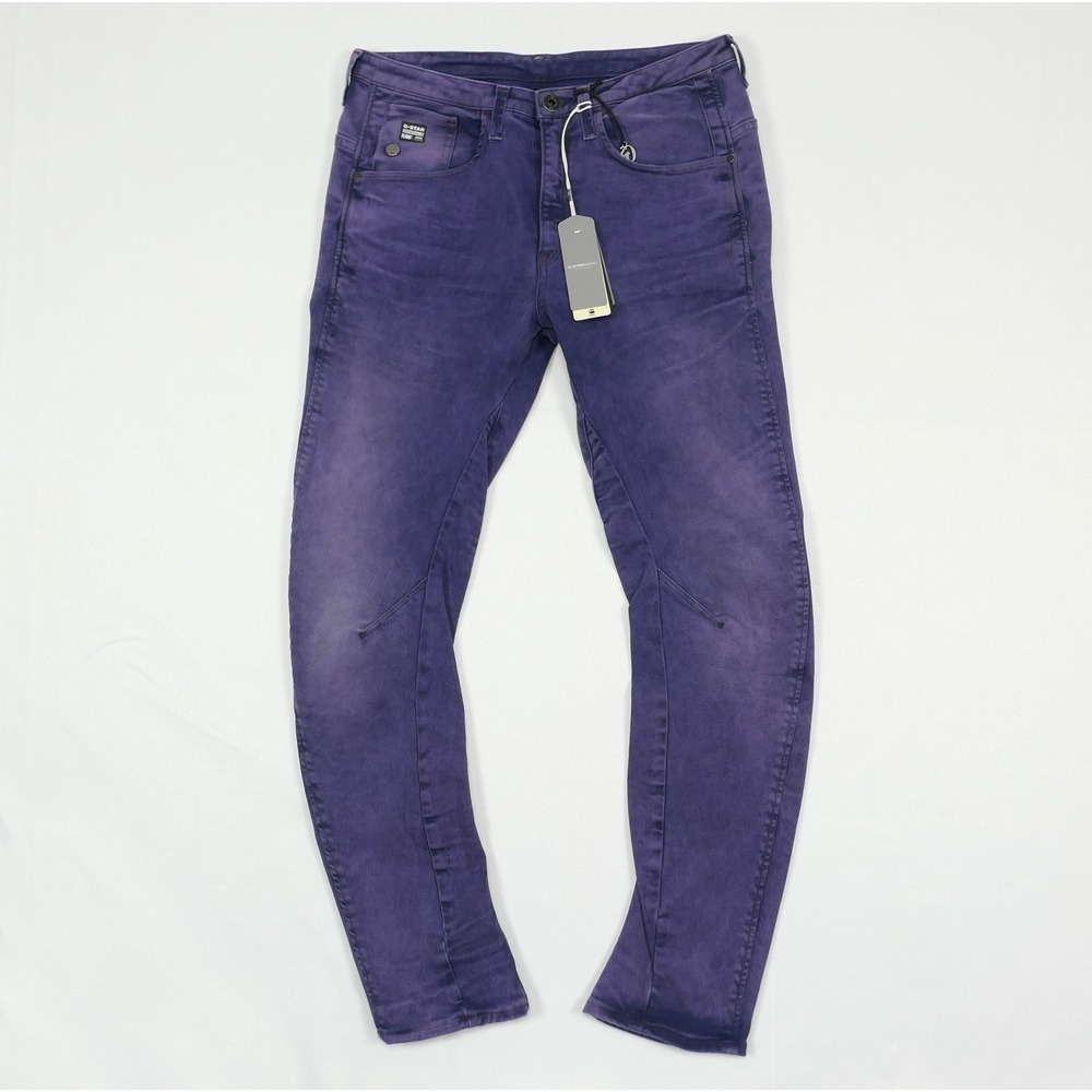 G-Star Premium Raw Denim Arc 3D Tapered Purple Jeans 30 x 28 (Actual) Italy Made